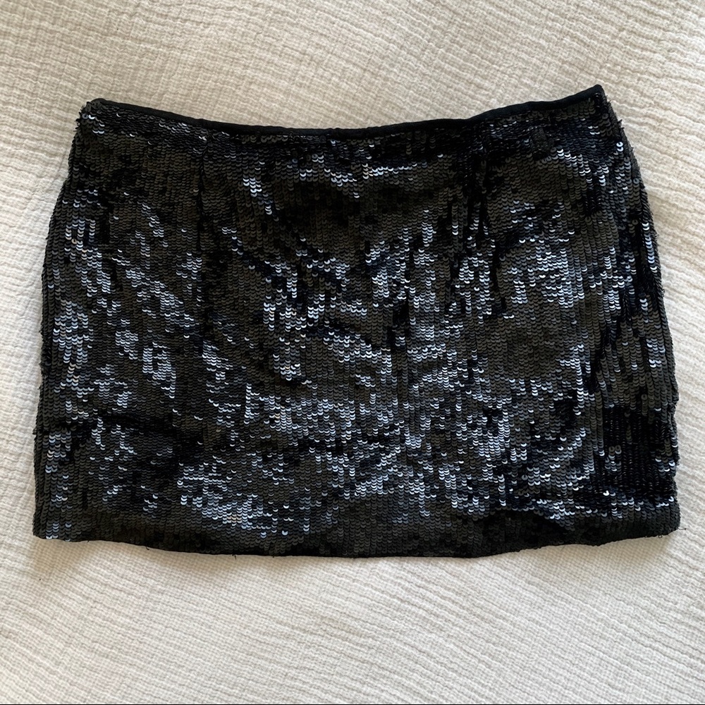 Women’s black sequin mini skirt